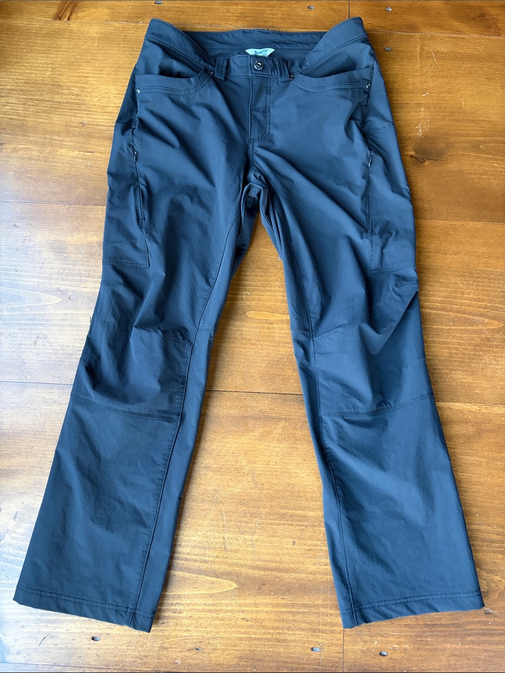Duluth Trading Pants Womens Black Bootcut Cargo Sz 10x29